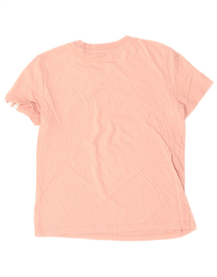 ADIDAS Womens T-Shirt Top UK 8/10 Pequeno Algodão Rosa