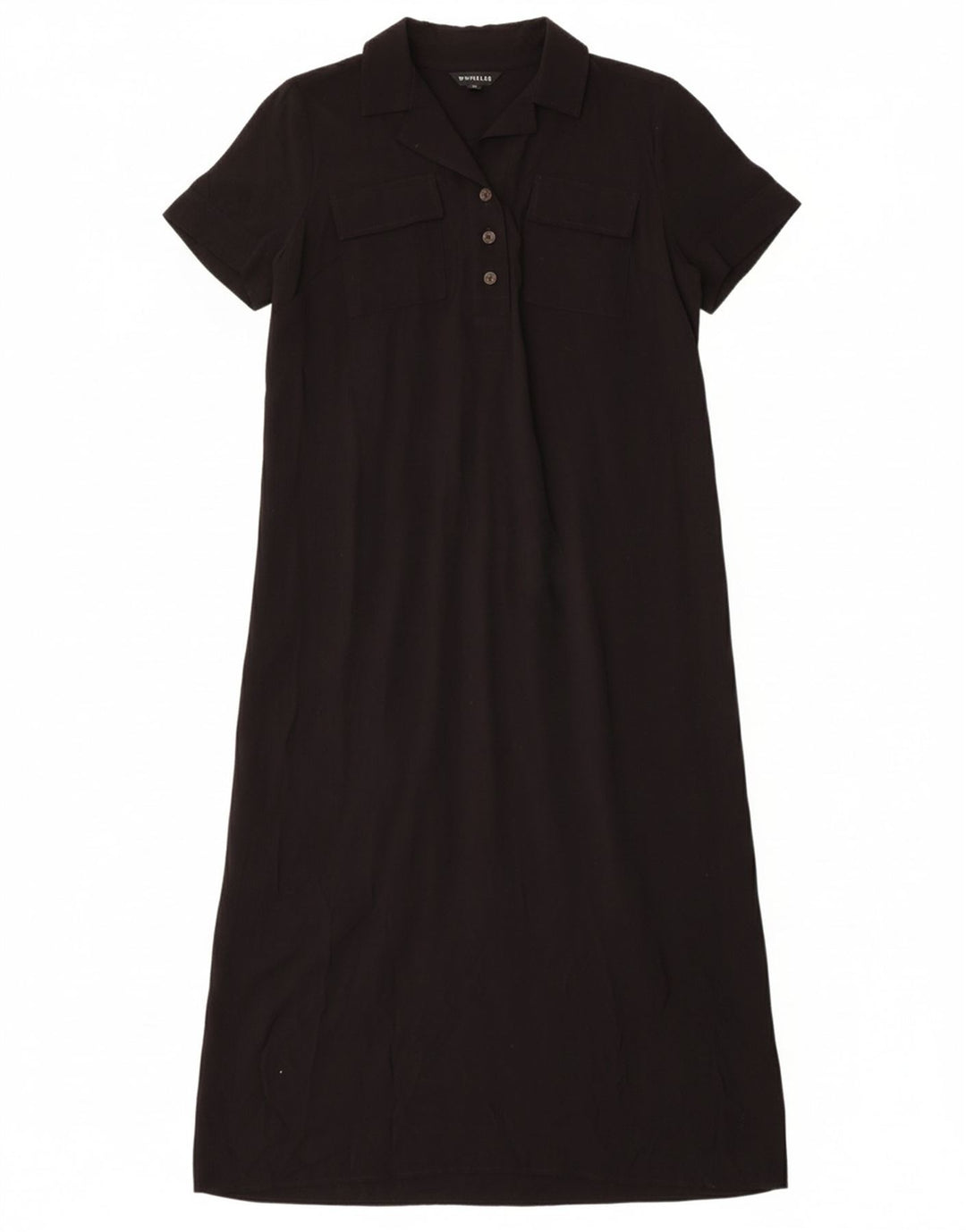 WHISTLES Vestido maxi feminino UK 12 viscose preta média