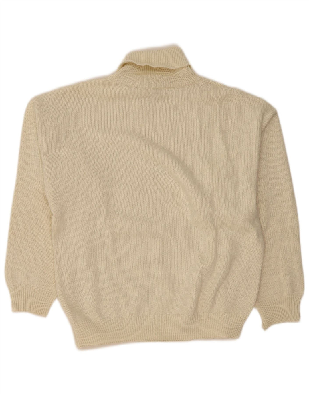 Suéter masculino vintage com gola redonda grande esbranquiçado
