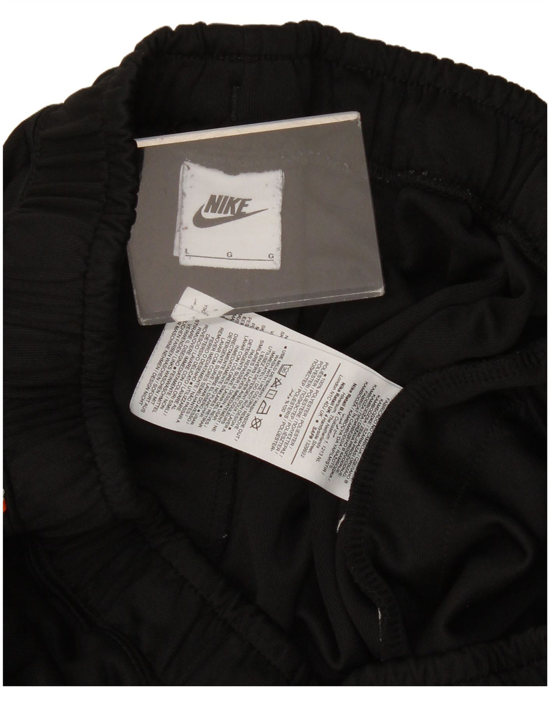 Nike Womens Graphic Tracksuit Calças Joggers UK 16 Grande Poliéster Preto