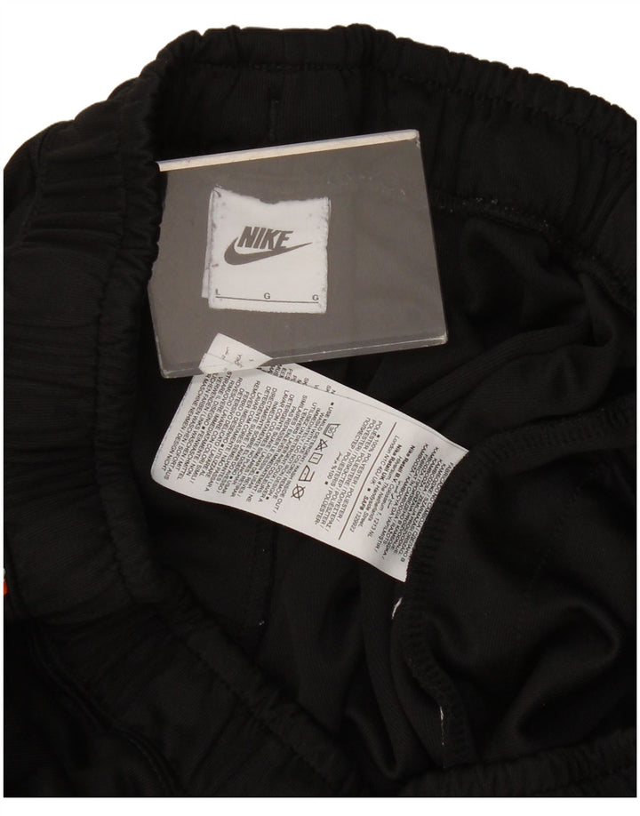 Nike Womens Graphic Tracksuit Calças Joggers UK 16 Grande Poliéster Preto