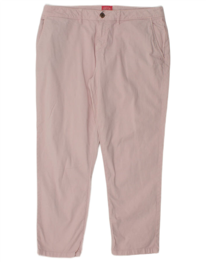 Calça Chino Cônica Feminina JOULES Reino Unido 14 Grande W32 L25 Algodão Rosa