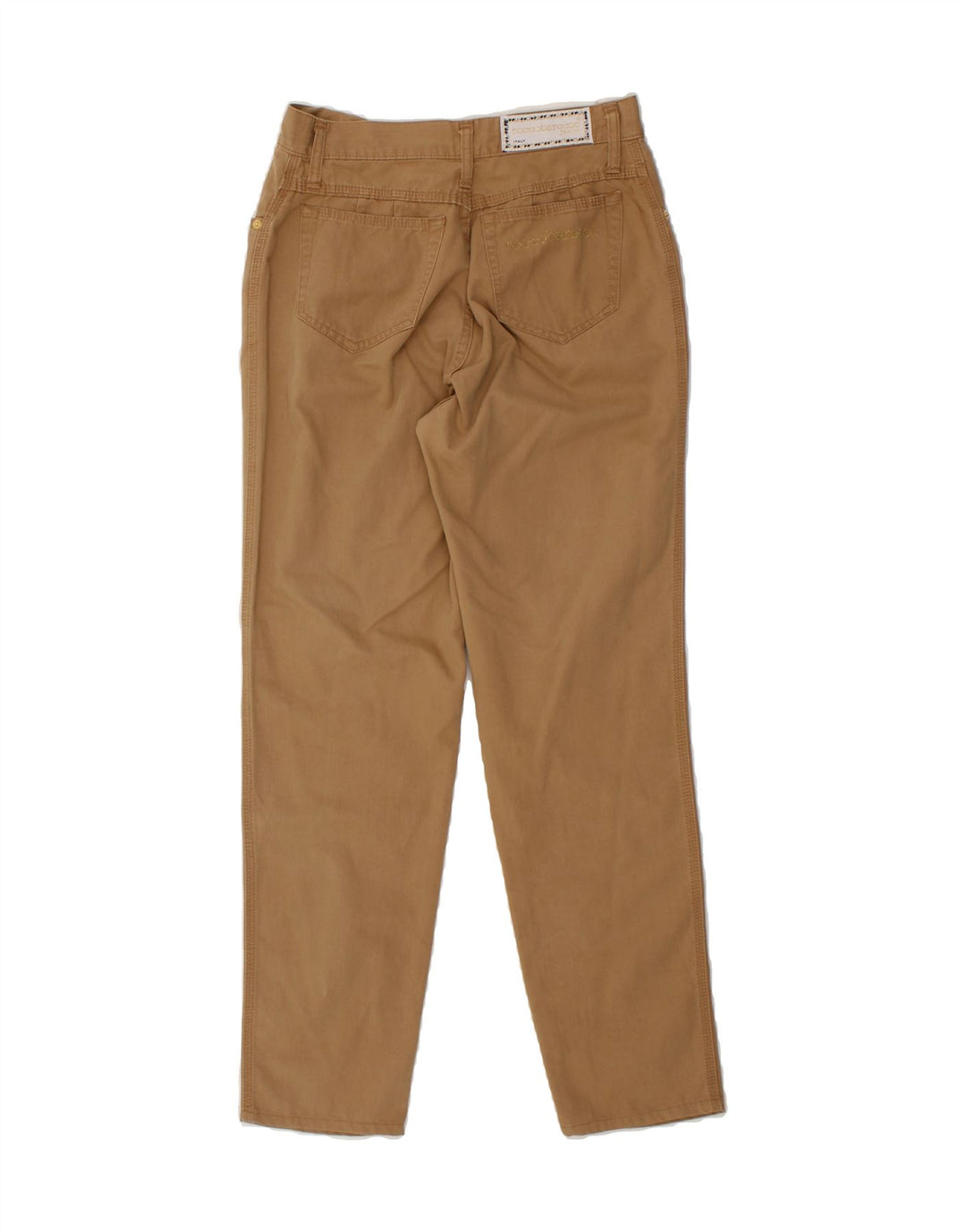 ROCCOBAROCCO Womens Slim Casual Trousers IT 45 Medium W28 L28 Brown Cotton Vintage Roccobarocco and Second-Hand Roccobarocco from Messina Hembry 