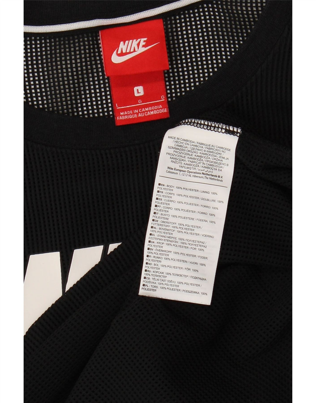 Nike Mens Graphic Vest Top Grande Poliéster Preto