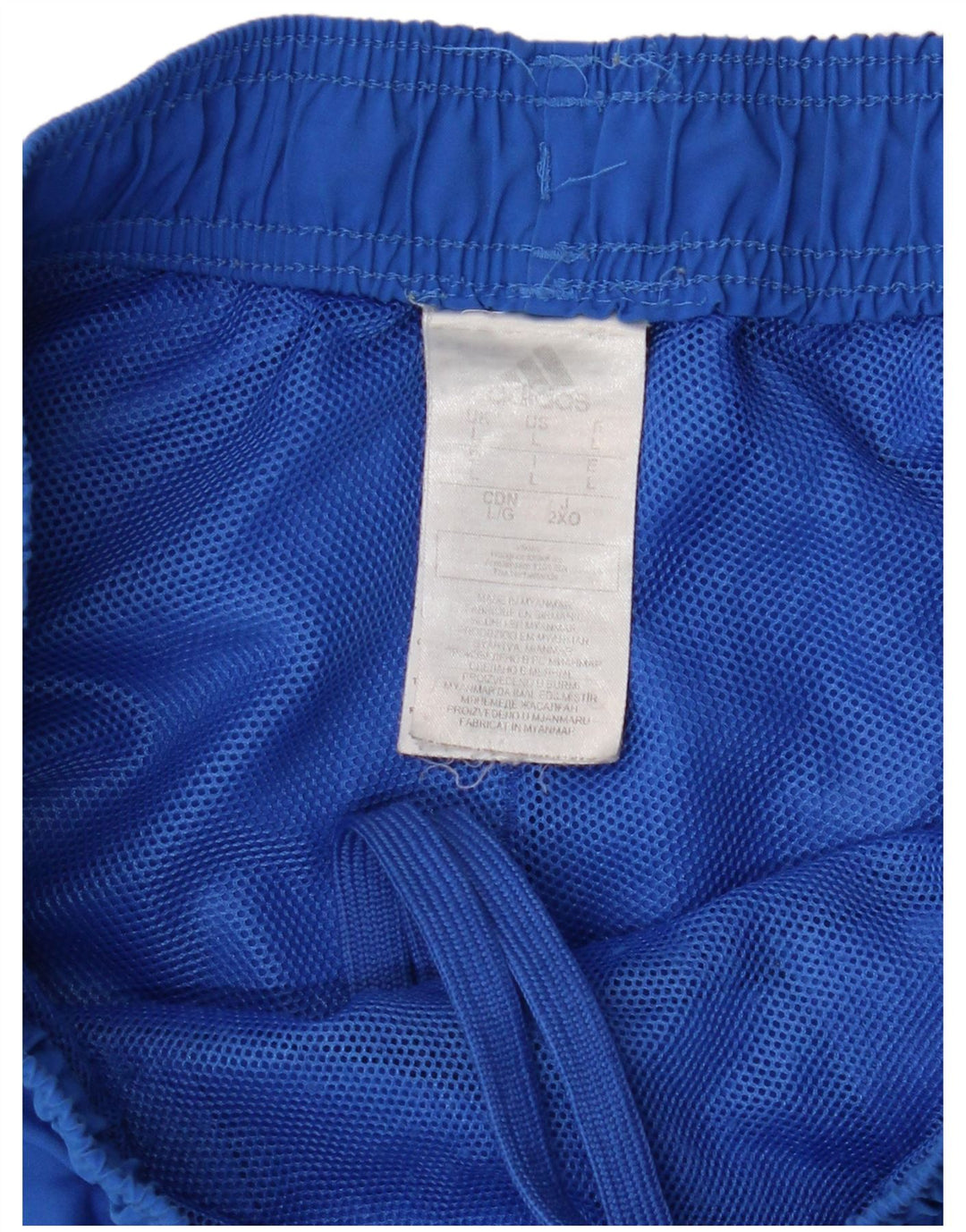 Shorts de natação masculinos Adidas grande poliéster azul