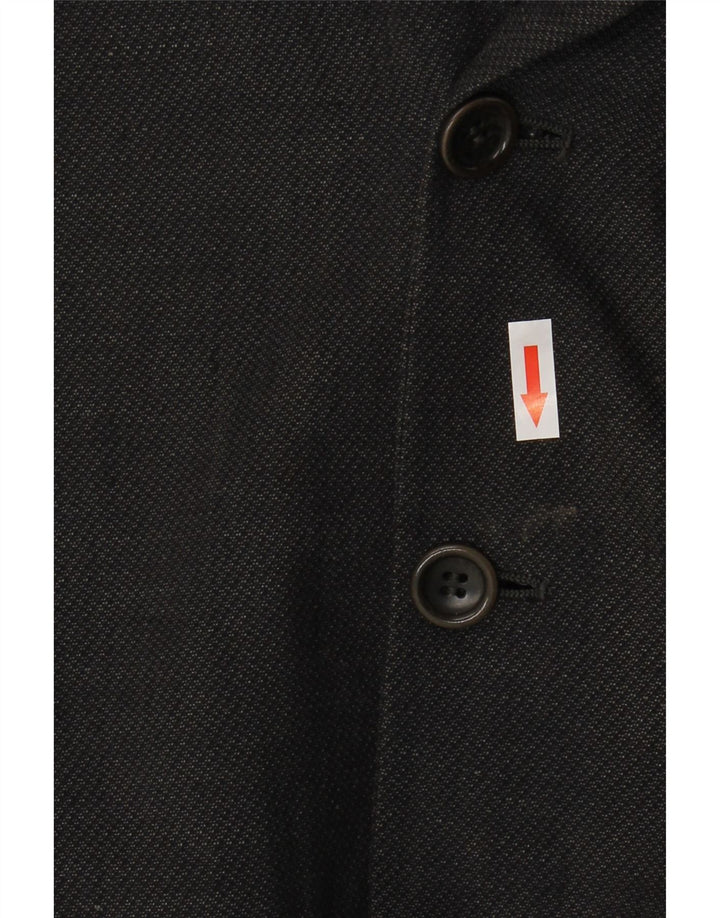 Jaqueta Blazer Masculina Armani Collezioni com 3 Botões IT 50 Linho Cinza Médio