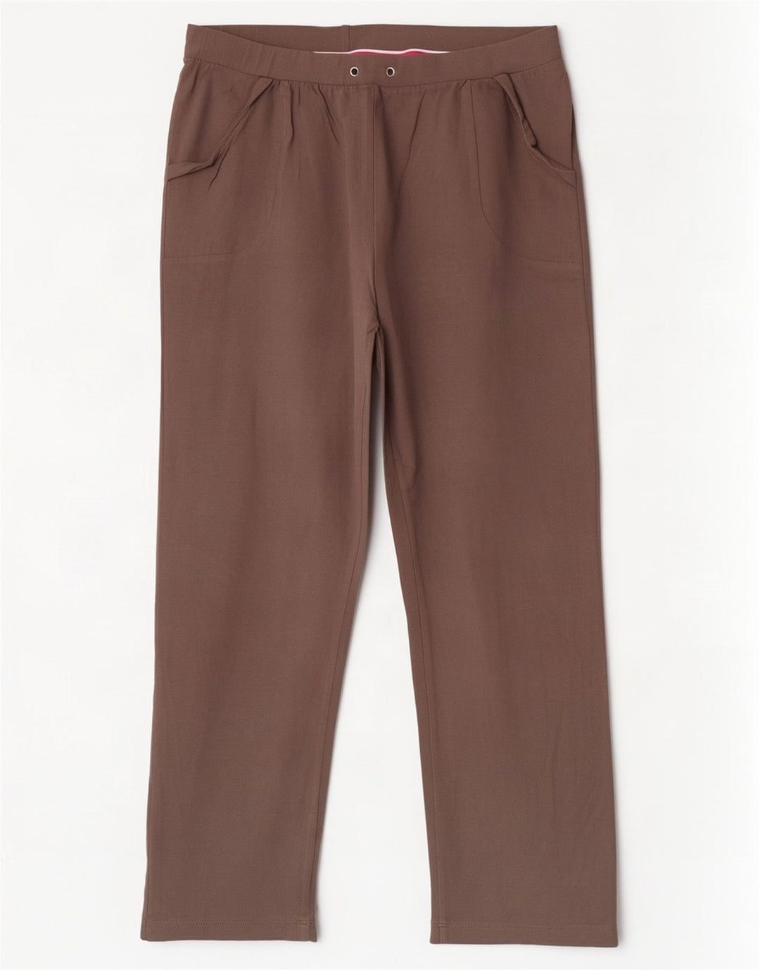 Calça de treino feminina Ellesse UK 12 algodão marrom médio