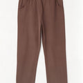 Calça de treino feminina Ellesse UK 12 algodão marrom médio