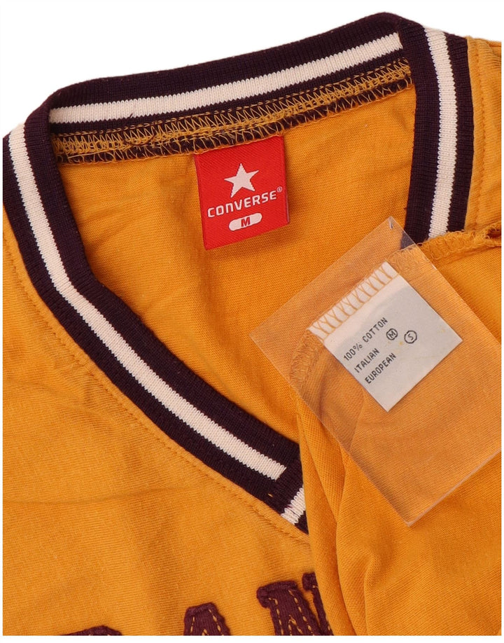 Converse Mens Graphic Vest Top Médio Algodão Amarelo