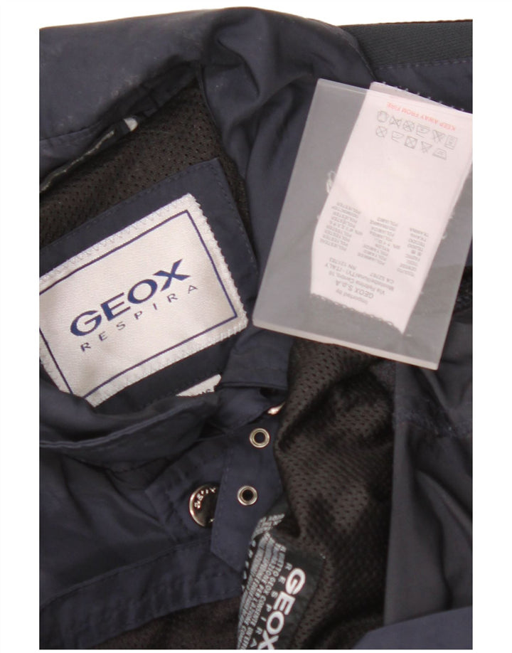 Jaqueta utilitária masculina GEOX RESPIRA UK 36 pequena azul marinho poliamida