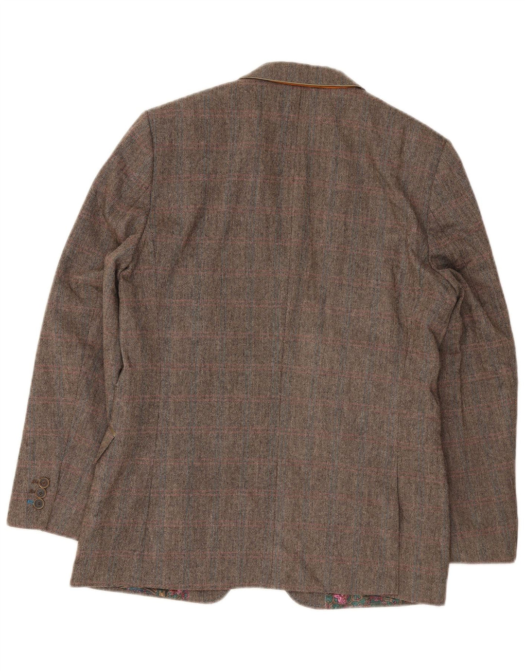 Jaqueta blazer masculina Ted Baker de ajuste regular Reino Unido 40 grande espinha de peixe marrom