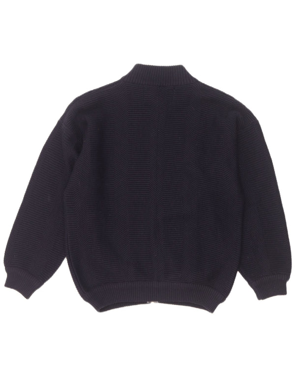 Suéter cardigã masculino Settebello lã azul marinho médio