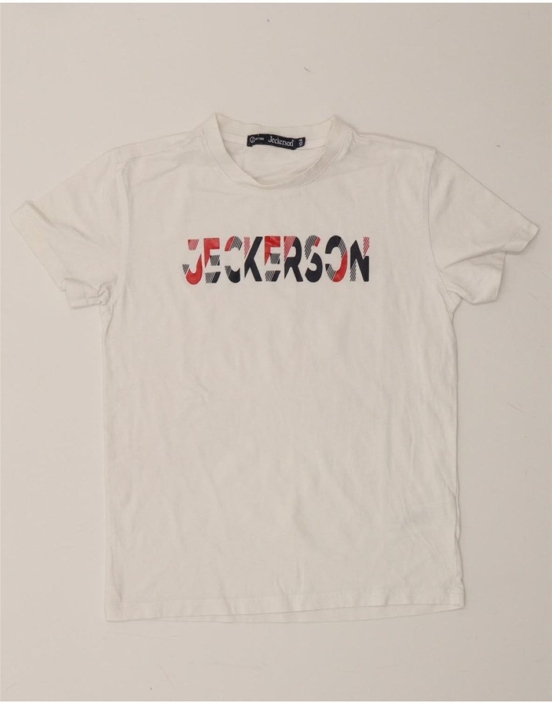 JECKERSON Girls Graphic T-Shirt Top 9-10 Years White Cotton Vintage Jeckerson and Second-Hand Jeckerson from Messina Hembry 