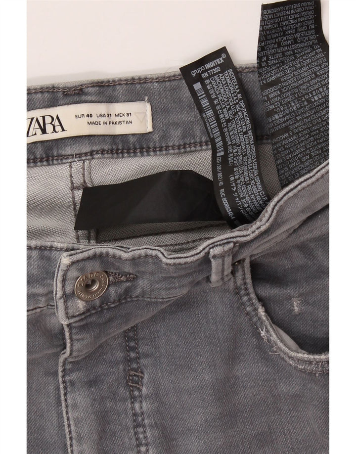 ZARA Mens Distressed Slim Jeans EU 40 Medium W31 L28 Grey Cotton Vintage Zara and Second-Hand Zara from Messina Hembry 