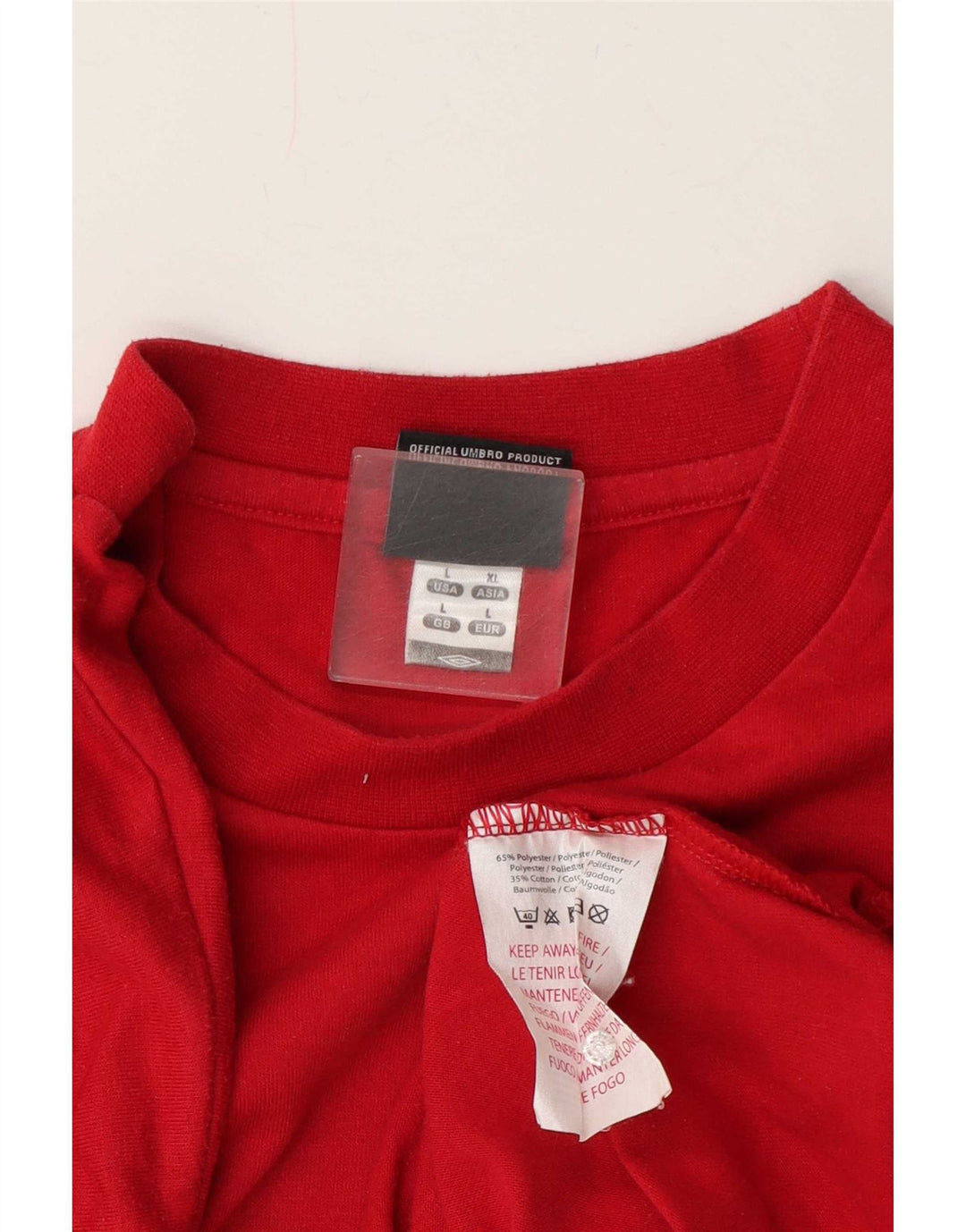 Camiseta masculina gráfica Umbro Top grande poliéster vermelho