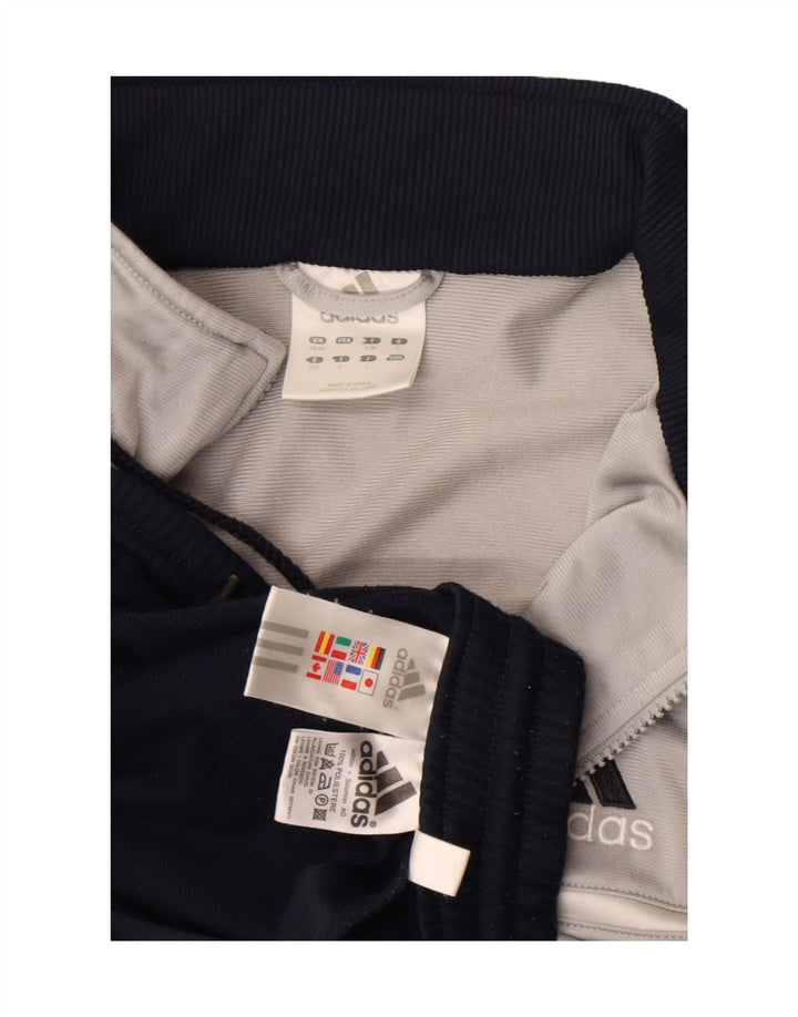 Adidas Mens Full Tracksuit UK 38/40 Cinza Médio Colourblock Poliéster