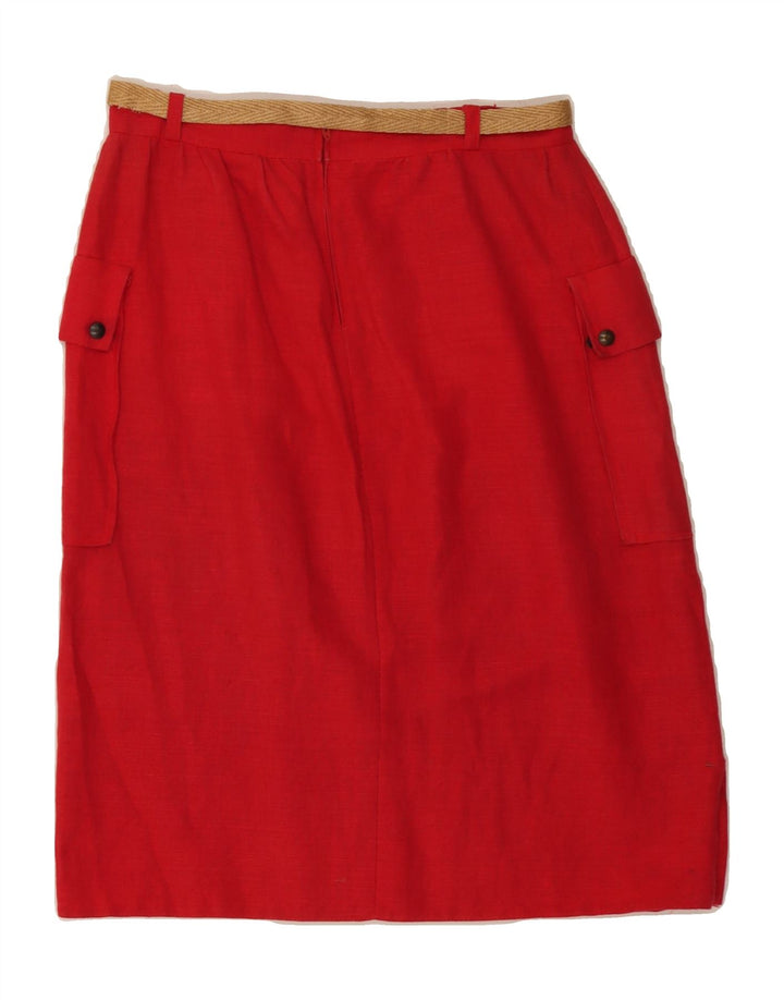 VINTAGE Womens Cargo Skirt IT 42 Medium W28  Red Vintage Vintage and Second-Hand Vintage from Messina Hembry 