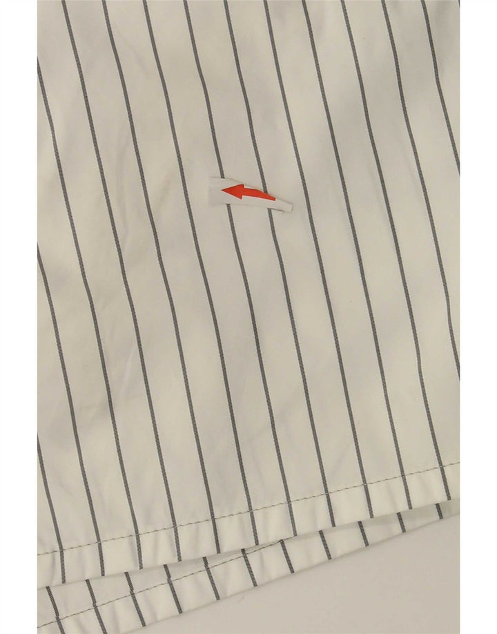 Shorts de natação masculino Sundek poliéster listrado branco médio