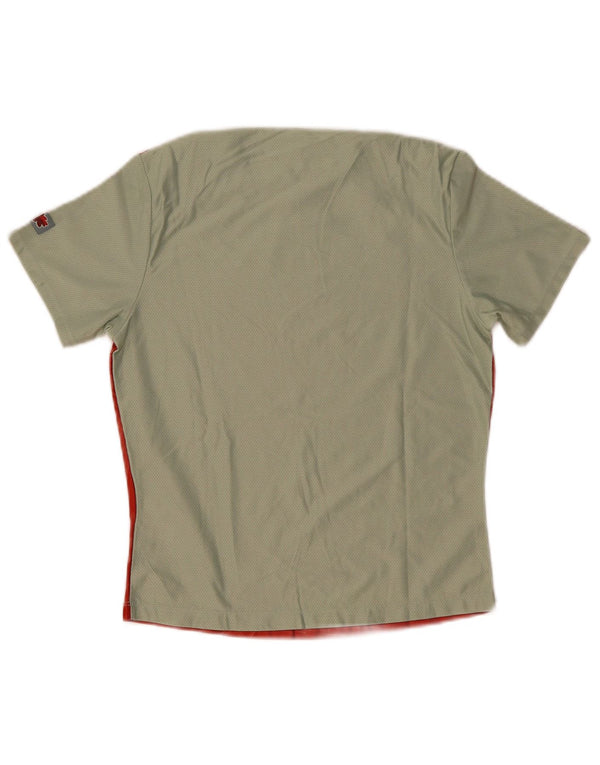 Camiseta gráfica feminina Nike UK 10/12 médio vermelho colorblock poliéster