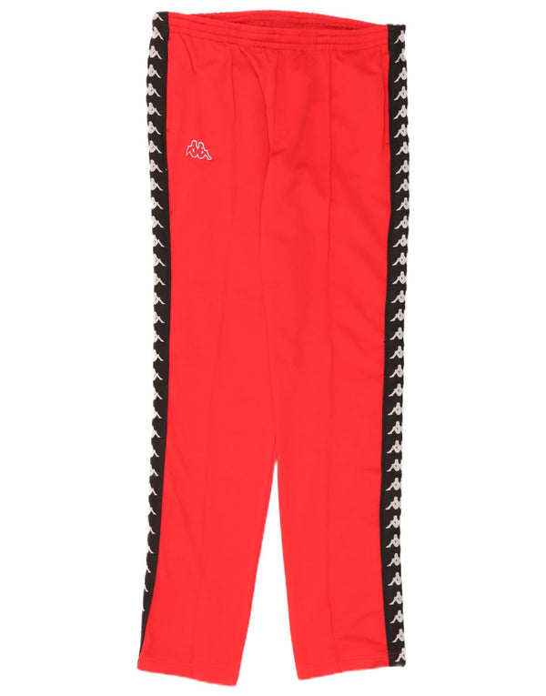 Calça de treino masculina Kappa gráfica grande W34 L34 vermelho colorblock