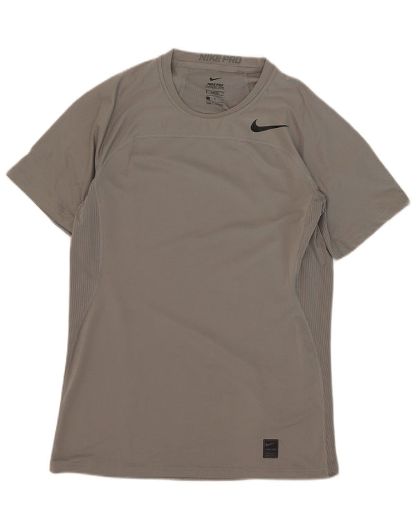 Camiseta Nike Masculina Fitted Top Cinza Médio Poliéster