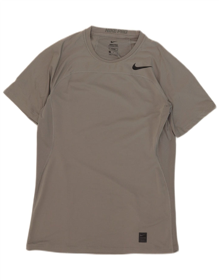Camiseta Nike Masculina Fitted Top Cinza Médio Poliéster