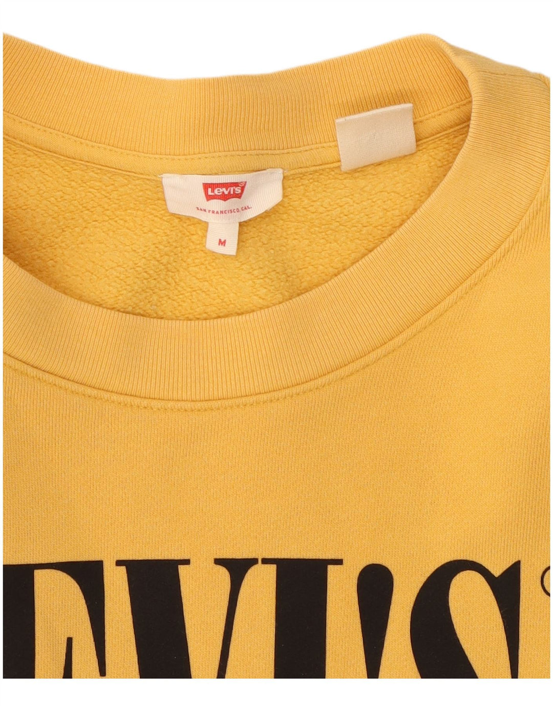 Levi's Womens Oversized Crop Graphic Moletom Jumper Reino Unido 14 Médio Amarelo
