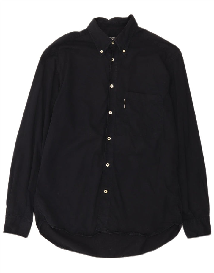 Belfe & Camisa masculina pequena algodão azul marinho