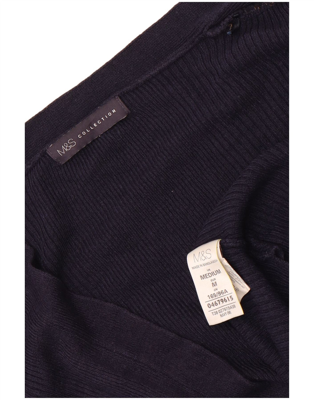 Suéter cardigã feminino Longline da Marks & Spencer Reino Unido 14 médio azul marinho