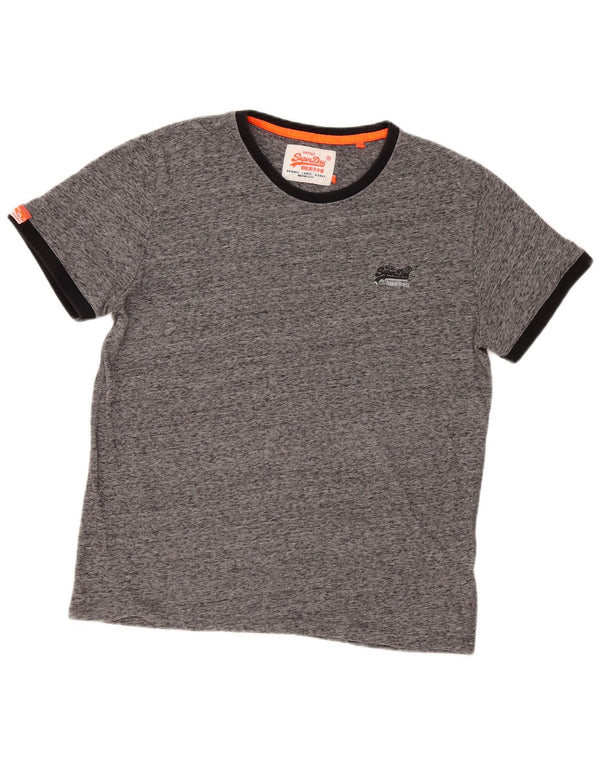 Camiseta masculina Superdry Top 2XL algodão manchado cinza