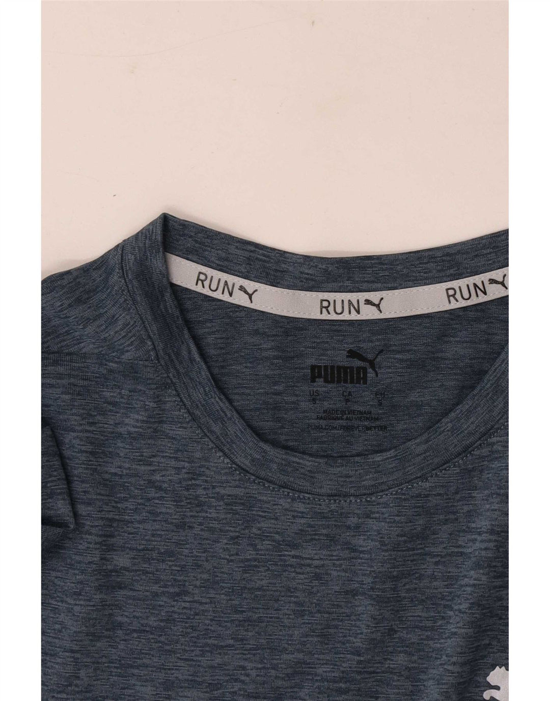 Camiseta masculina Puma pequena azul marinho manchada