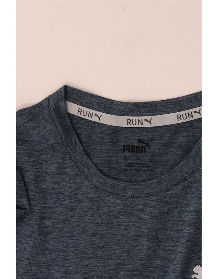 Camiseta masculina Puma pequena azul marinho manchada