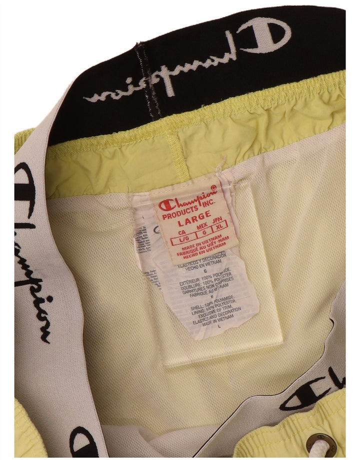 Shorts de natação masculino Champion Graphic grande poliamida amarela