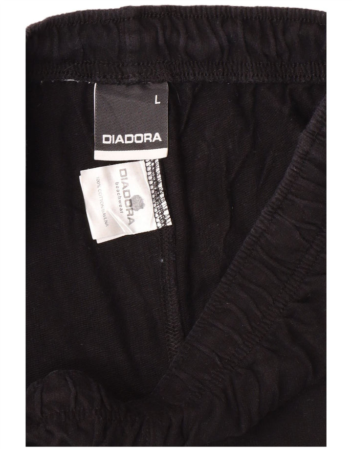 DIADORA Mens Sport Shorts Grande Algodão Preto