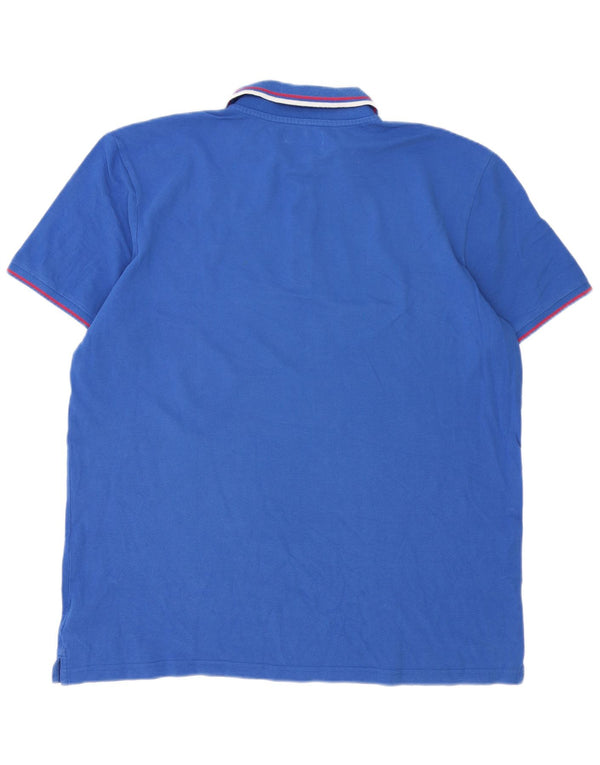 Camisa polo masculina Diadora 3XL algodão listrado azul