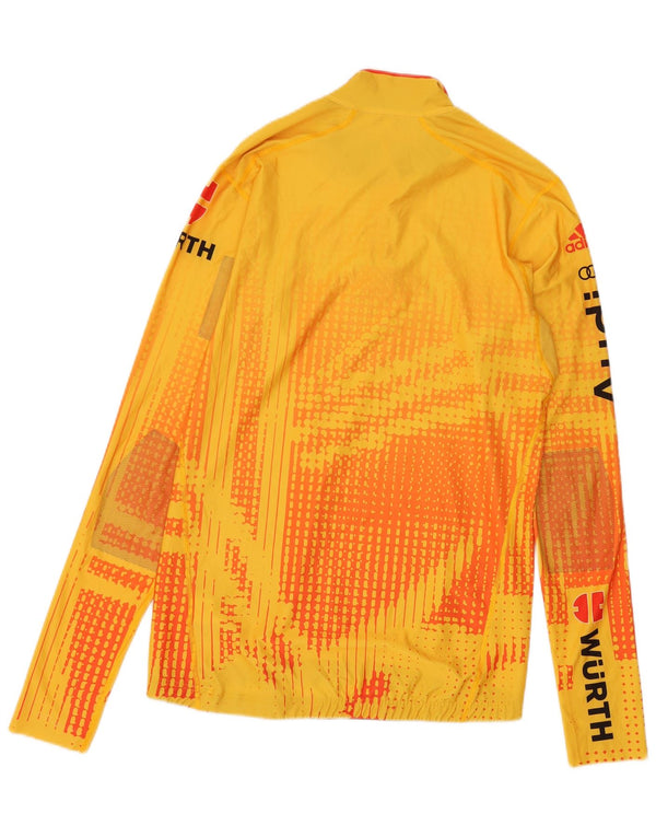 ADIDAS Mens Graphic Pullover Treino Top UK 40/42 Médio Amarelo Tie Dye