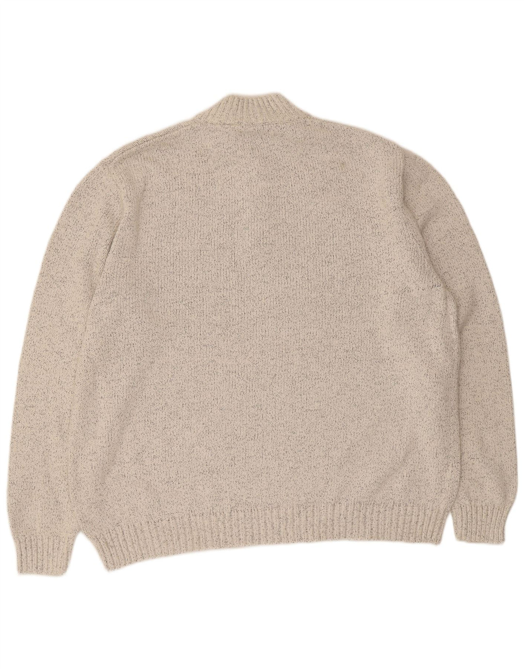 Suéter masculino Chaps com zíper e gola 2XL algodão manchado cinza