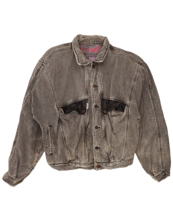 Jaqueta jeans masculina vintage UK 40 grande cinza