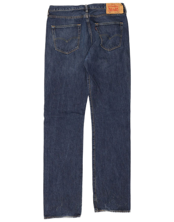 Levi's Masculino 501 Straight Jeans W34 L36 Azul Algodão