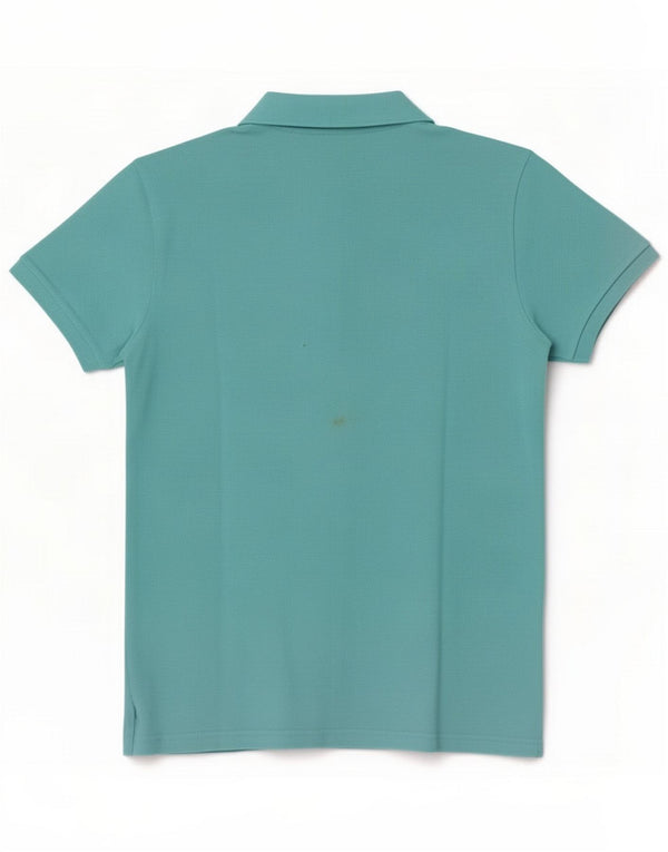 Camisa polo feminina Lacoste tamanho 46 XL algodão turquesa clássico