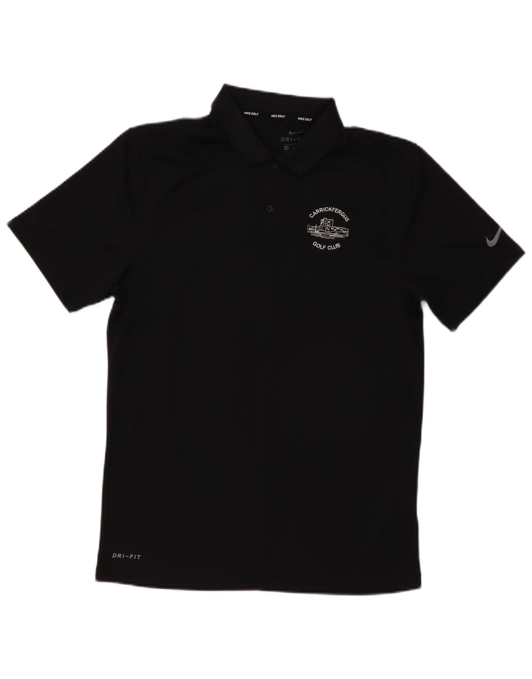 Camisa polo masculina Nike Dri Fit pequena poliéster preta