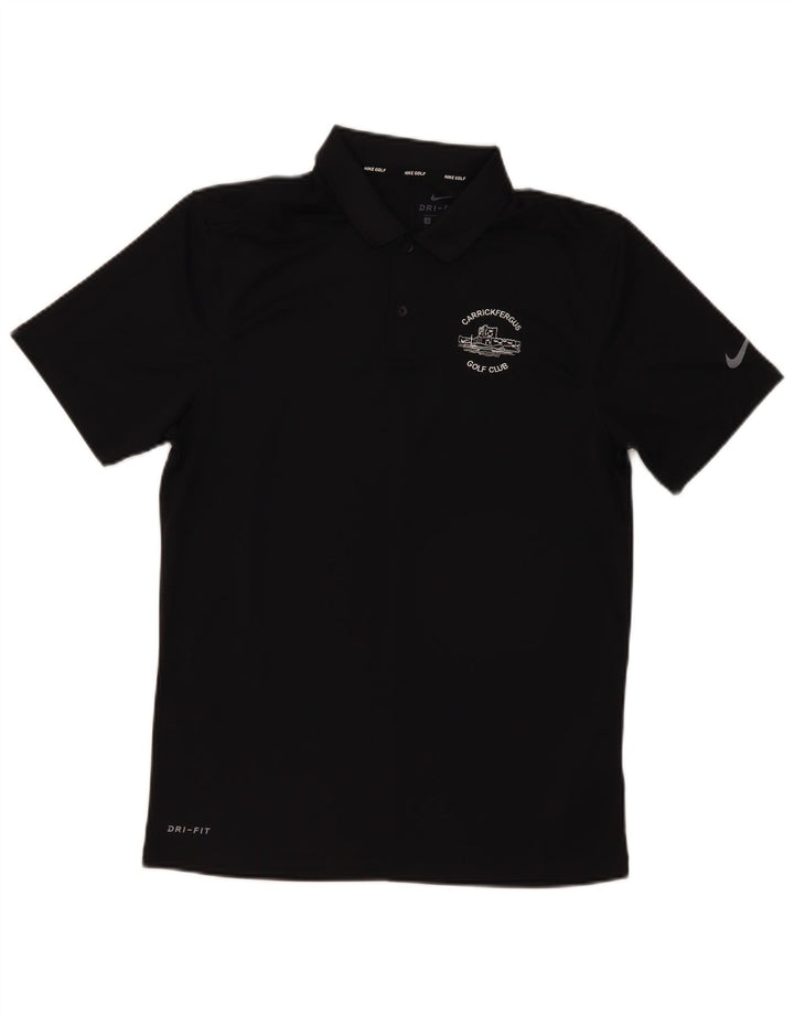 Camisa polo masculina Nike Dri Fit pequena poliéster preta