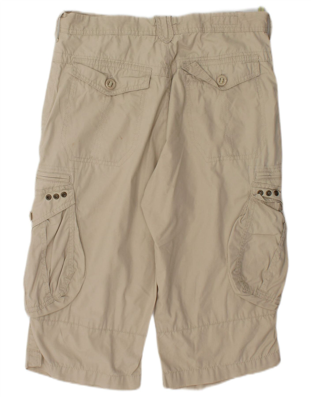 Bermuda cargo masculina Marks & Spencer W34 grande algodão bege