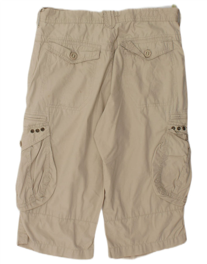 Bermuda cargo masculina Marks & Spencer W34 grande algodão bege