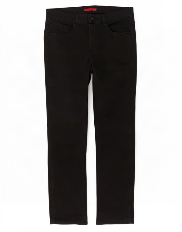 Zara Mens Slim Fit Calça Casual EU 44 Grande W34 L32 Algodão Preto