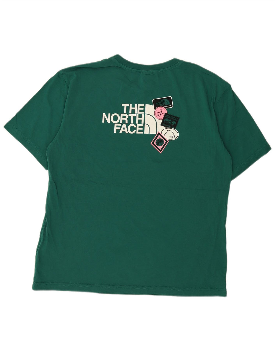 Camiseta gráfica masculina The North Face Top de algodão verde médio