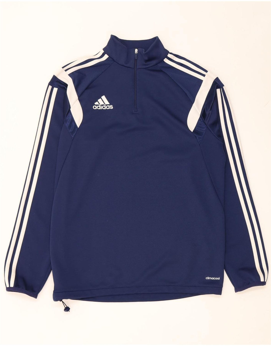 Adidas Mens Climacool Pullover Treino Top Médio Azul Marinho Colorblock