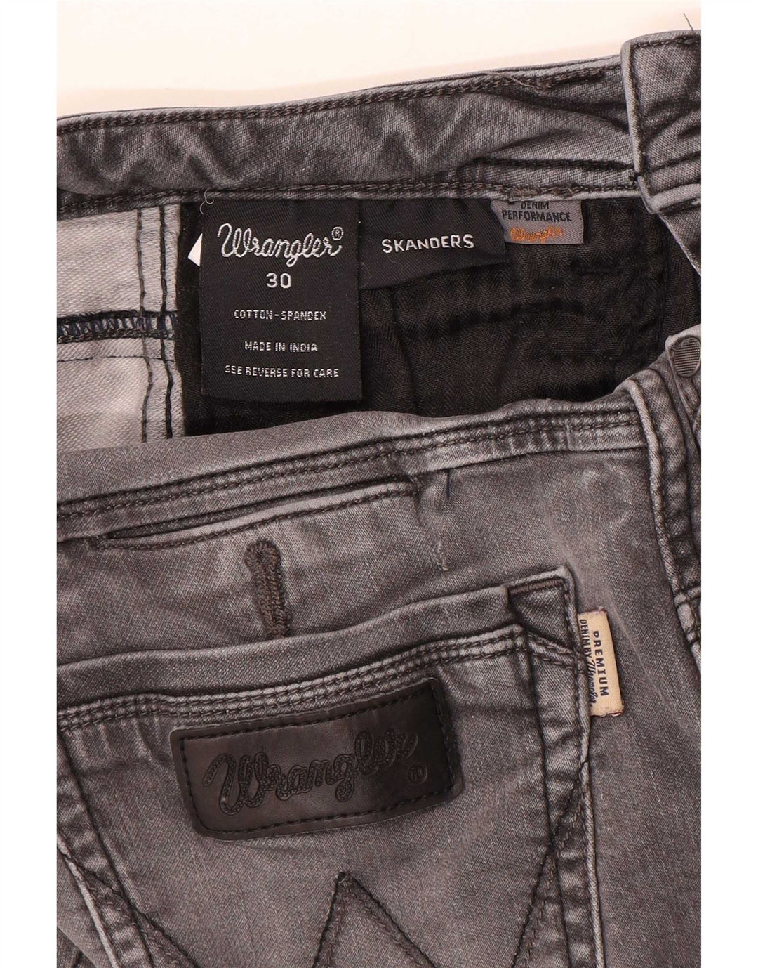 Wrangler Feminino Skanders Slim Jeans W30 L31 Algodão Cinza