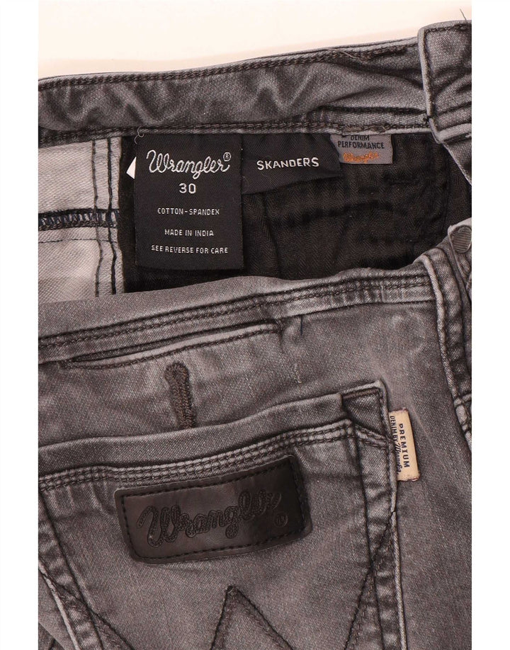 Wrangler Feminino Skanders Slim Jeans W30 L31 Algodão Cinza