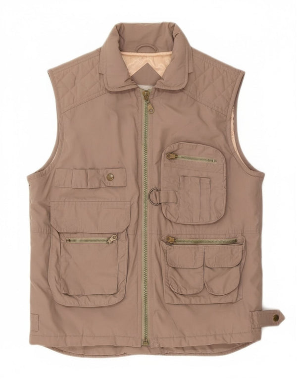 Colete utilitário feminino vintage UK 18 XL cinza